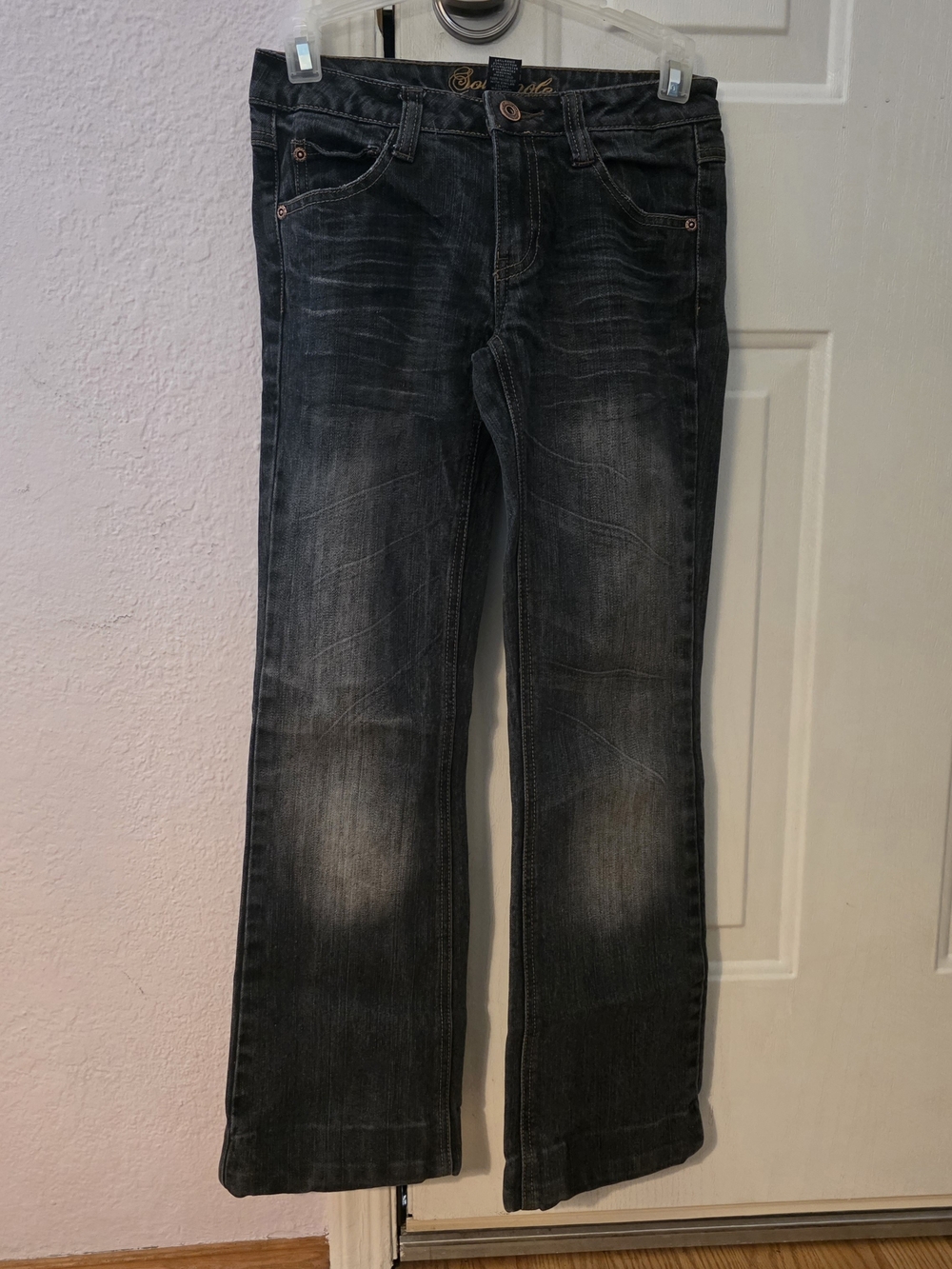Southpole Size 3 Women's Flare Jeans in Washed Dark Gray